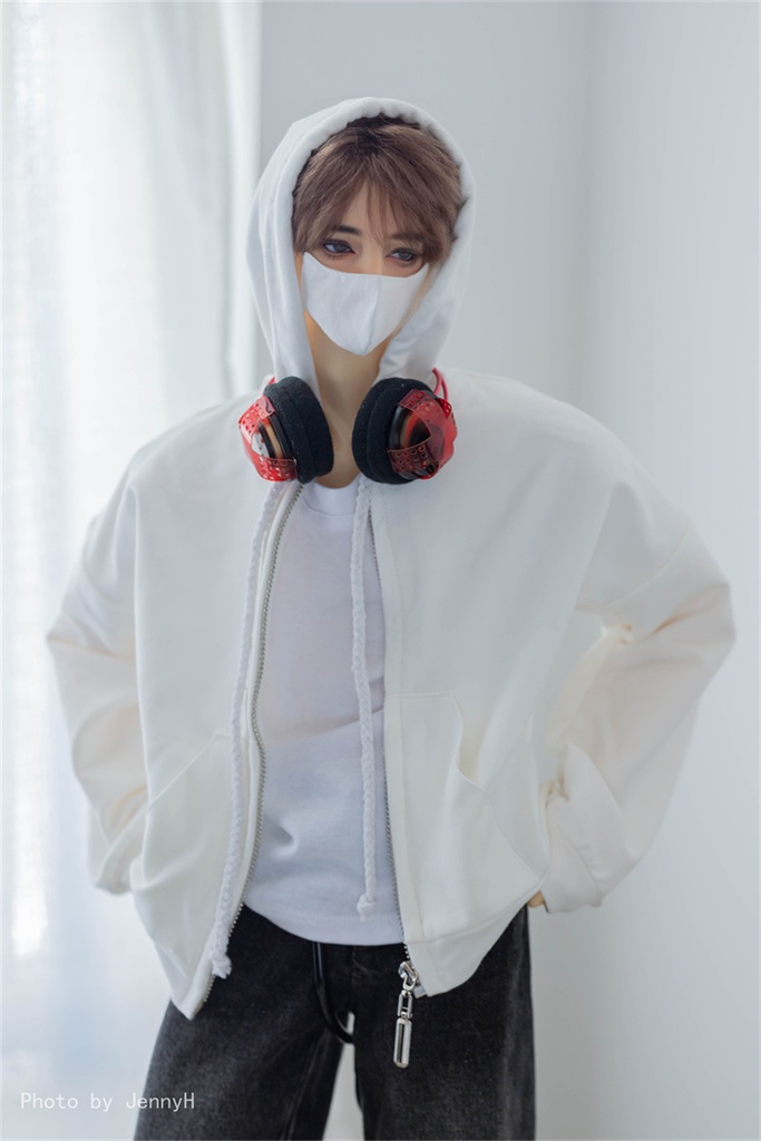 【カカ星球】【1/4、ID75】ドール服 ジップパーカー