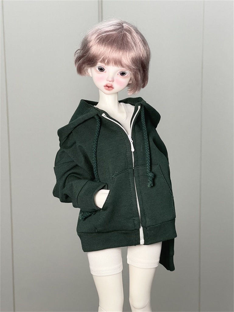 【カカ星球】【1/4、ID75】ドール服 ジップパーカー