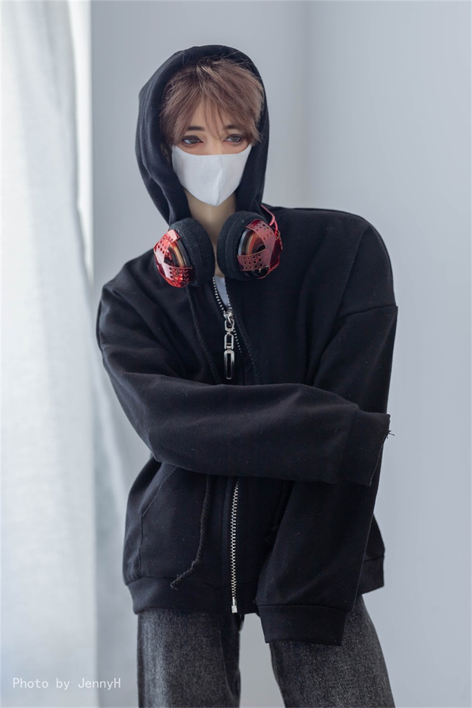 【カカ星球】【1/4、ID75】ドール服 ジップパーカー