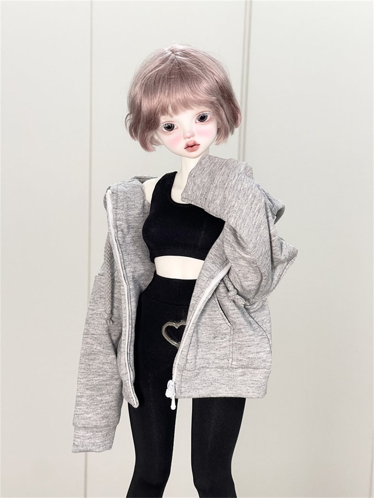 【カカ星球】【1/4、ID75】ドール服 ジップパーカー