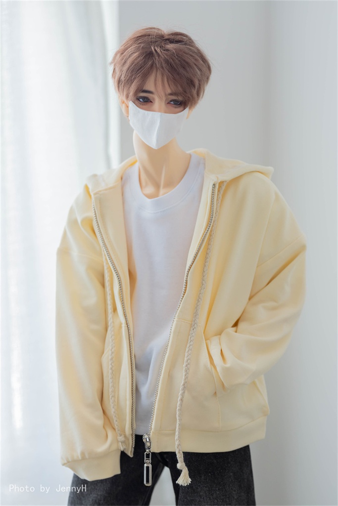 【カカ星球】【1/4、ID75】ドール服 ジップパーカー