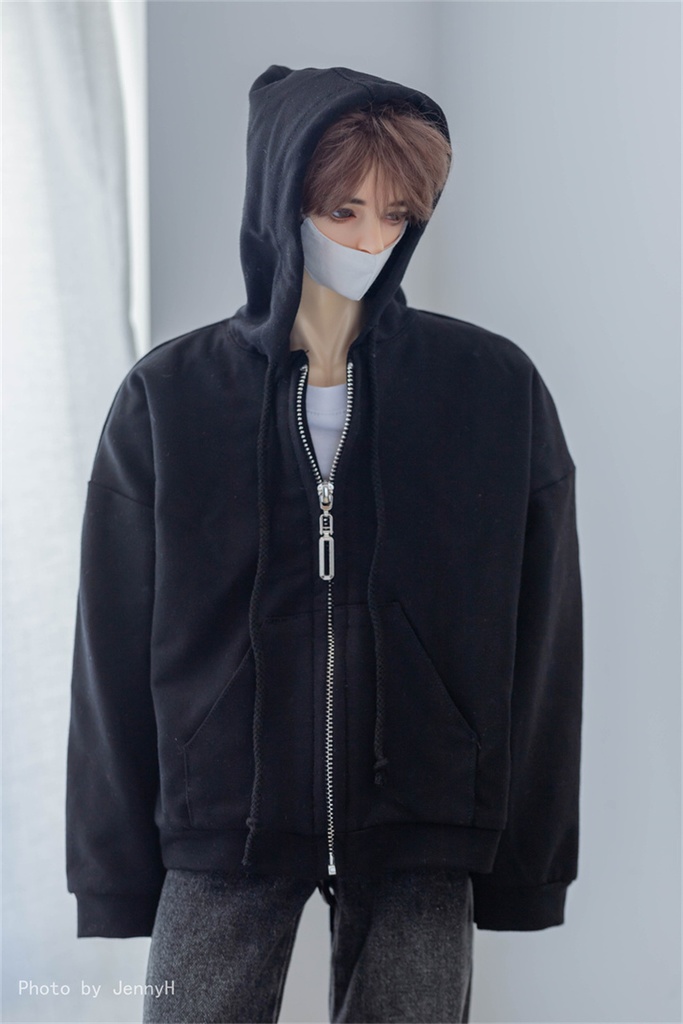 【カカ星球】【1/4、ID75】ドール服 ジップパーカー