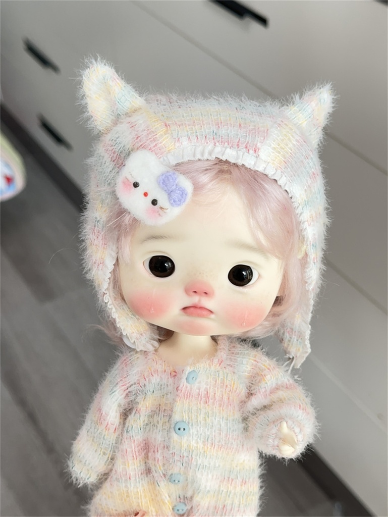 【カカ星球】ドール服 小6分 猫耳ツナギセーター