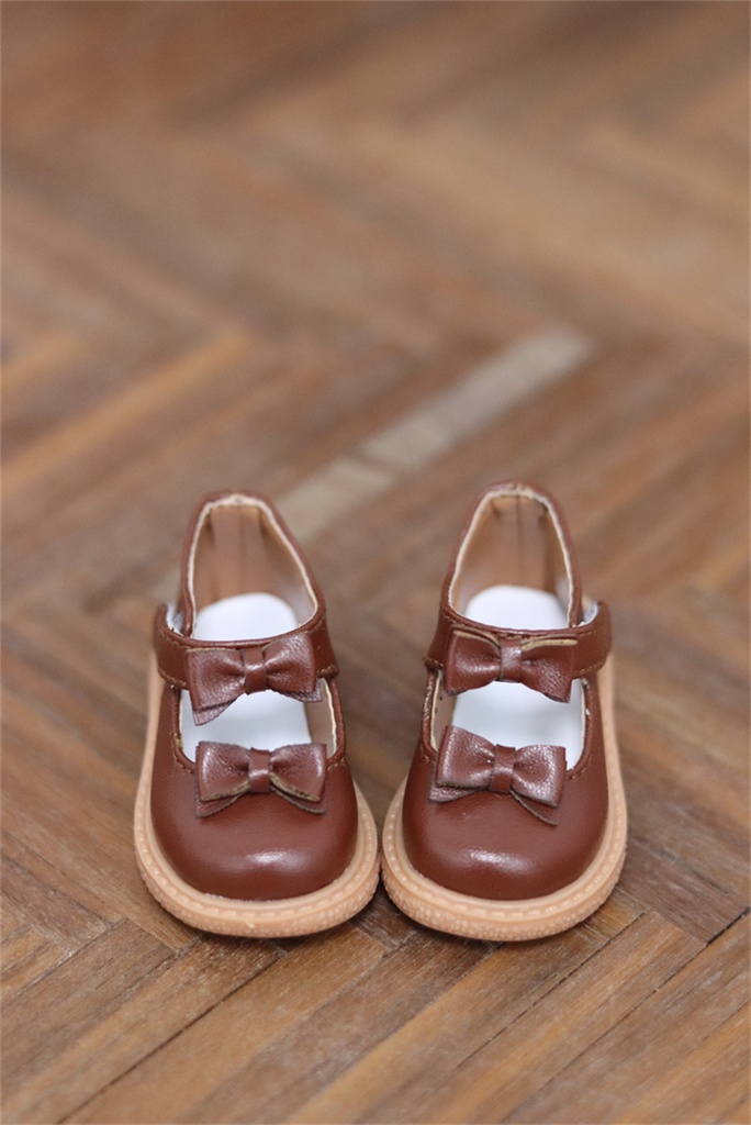 【カカ星球】【1/3,1/4,1/6】ドール靴 ダブルリボンパンプス