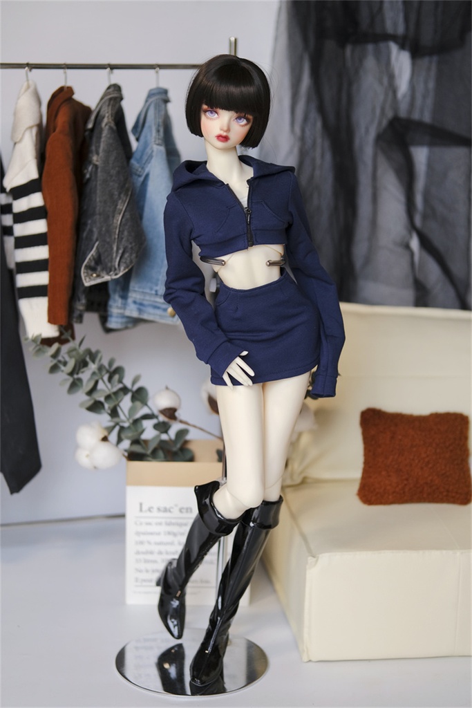 【カカ星球】【1/3,1/4】ドール服 ヘソ出しパーカーセット