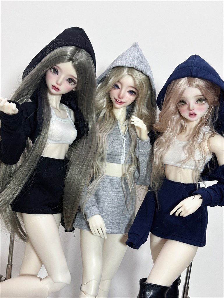 【カカ星球】ドール服 1/3 1/4 ヘソ出しパーカーセット SD DD SD13 SD16 SDGR MSD SDM MDD