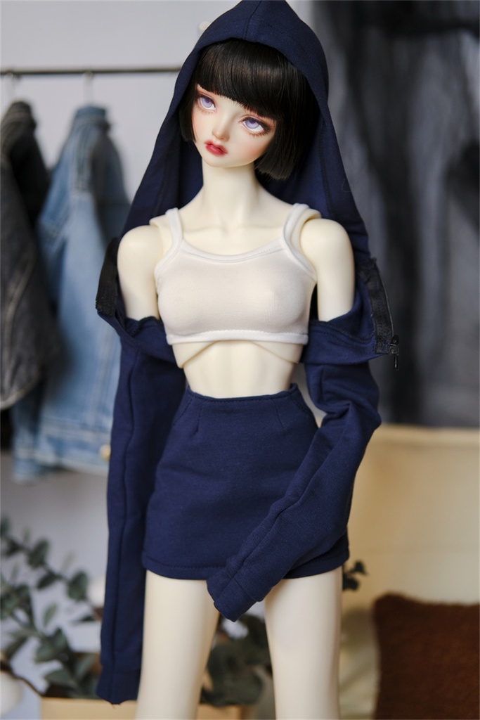 【カカ星球】【1/3,1/4】ドール服 ヘソ出しパーカーセット