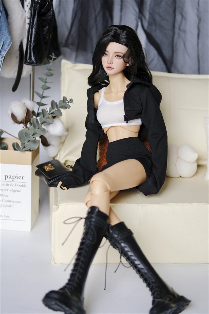 【カカ星球】【1/3,1/4】ドール服 ヘソ出しパーカーセット