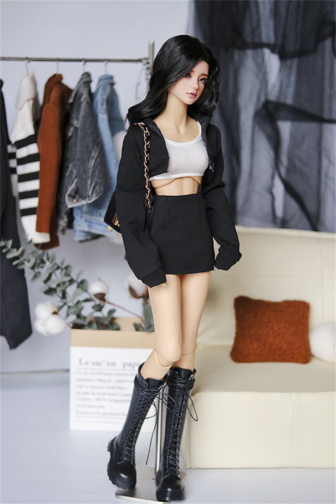 【カカ星球】【1/3,1/4】ドール服 ヘソ出しパーカーセット