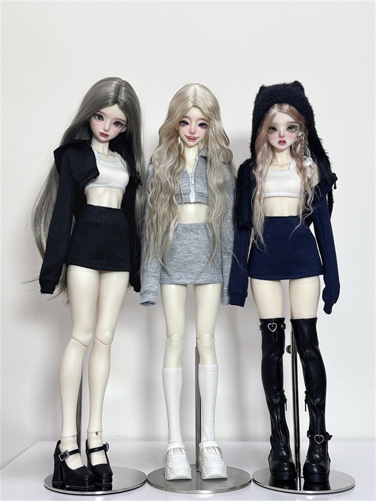 【カカ星球】【1/3,1/4】ドール服 ヘソ出しパーカーセット