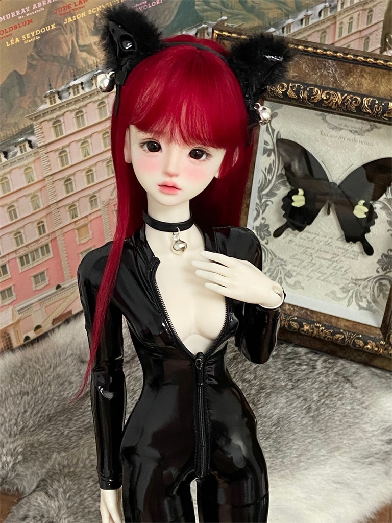 【黑猫特工】【1/4】ドール服 レザーキャット・ボディスーツ(取寄せ)