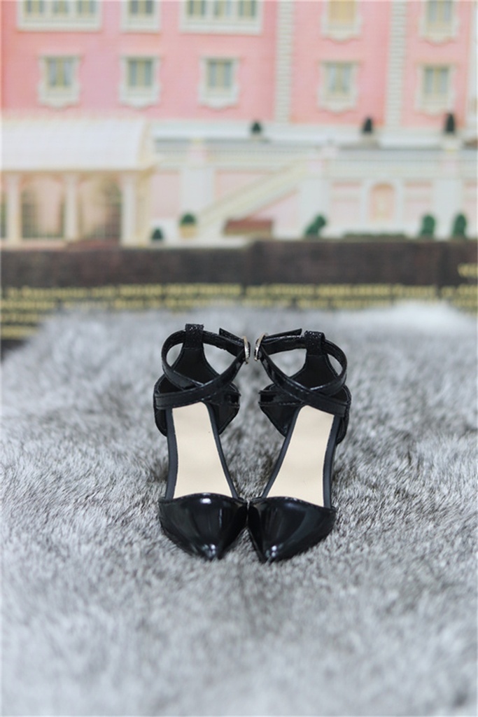 【カカ星球】【1/3】ドール靴 ラメハイヒール・クロスベルト