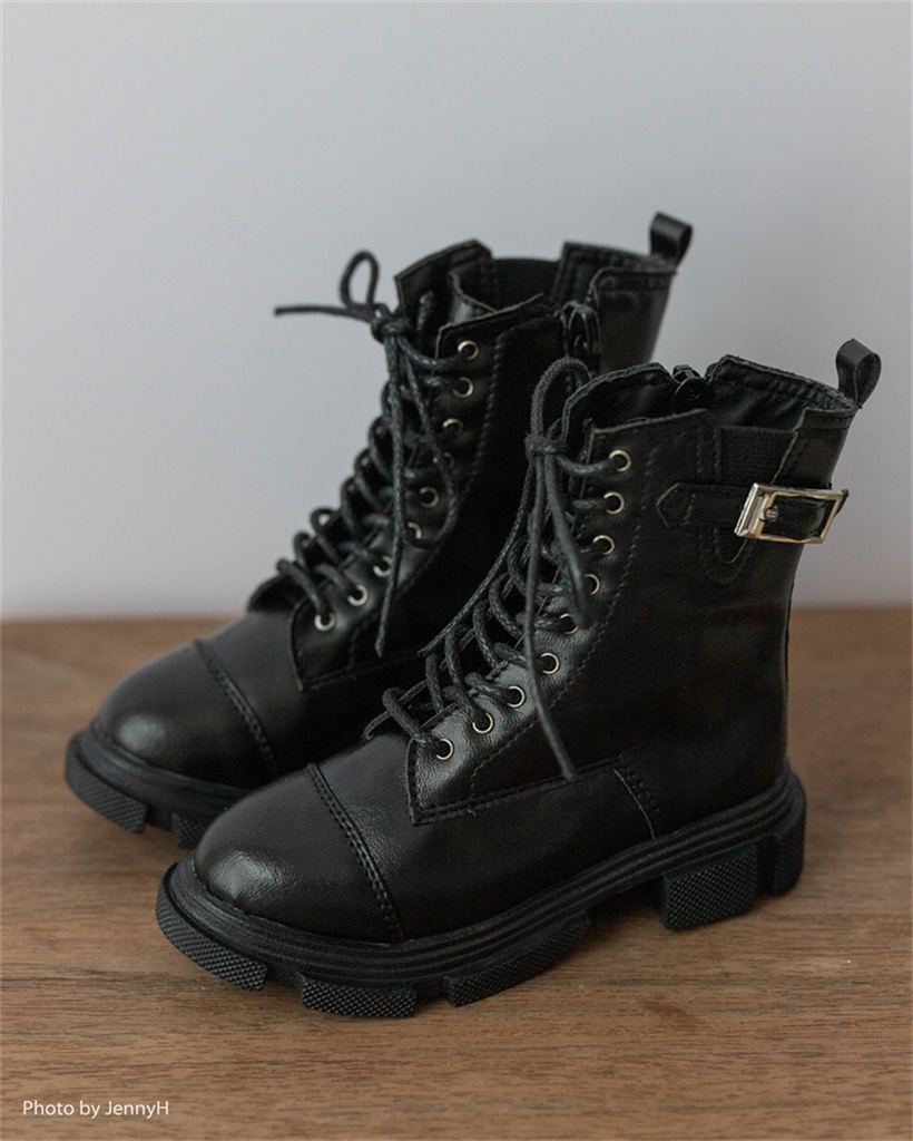 【カカ星球】【ID75】ドール靴 レースアップブーツ サイドベルト付き(取寄せ)
