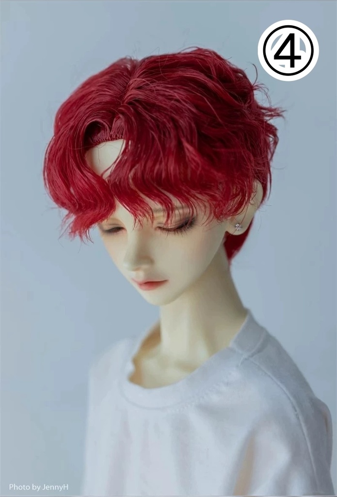 【カカ星球】【8-8.5,8.5-9inch】ドールウィッグ カール センター分け(取寄せ)