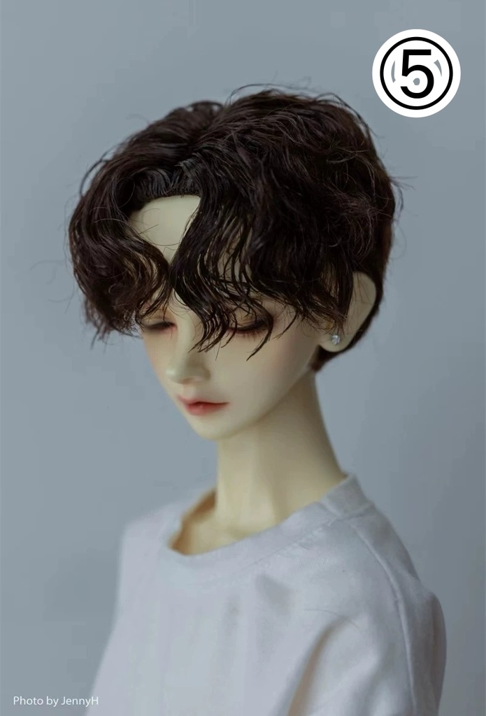 【カカ星球】【8-8.5,8.5-9inch】ドールウィッグ カール センター分け(取寄せ)