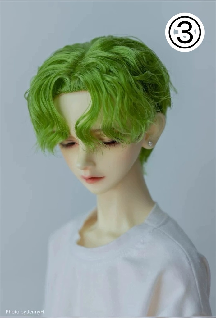【カカ星球】【7-8inch】ドールウィッグ カール センター分け