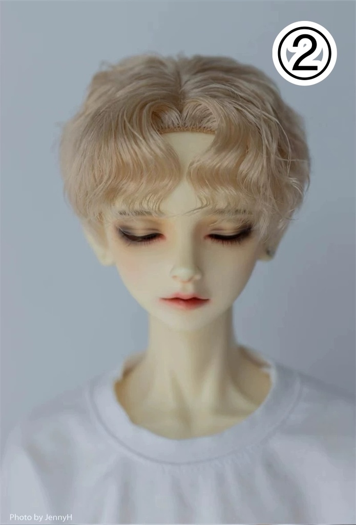 【カカ星球】【7-8inch】ドールウィッグ カール センター分け