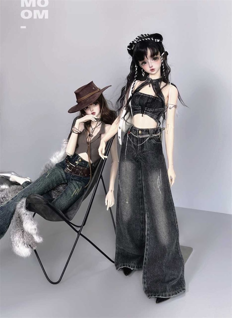 【カカ星球】【1/4】ドール服 デニムパンツ 2タイプ