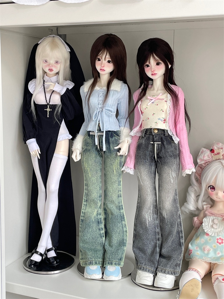 【カカ星球】【1/4】ドール服 デニムパンツ 2タイプ
