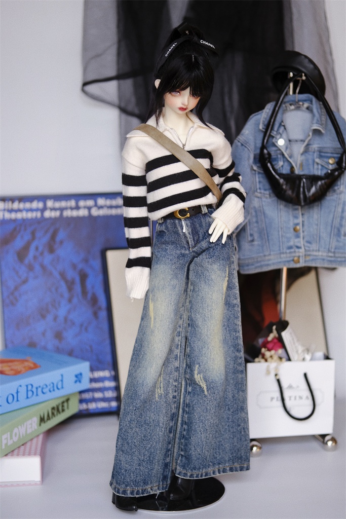 【カカ星球】【1/4】ドール服 デニムパンツ 2タイプ