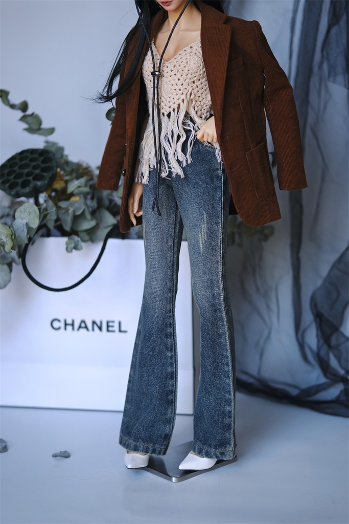 【カカ星球】【1/4】ドール服 デニムパンツ 2タイプ