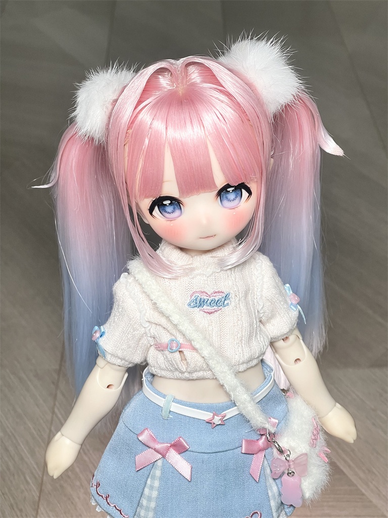 【カカ星球】【7-8, 8.5-9inch】ドールウィッグ グラデツイン インテーク