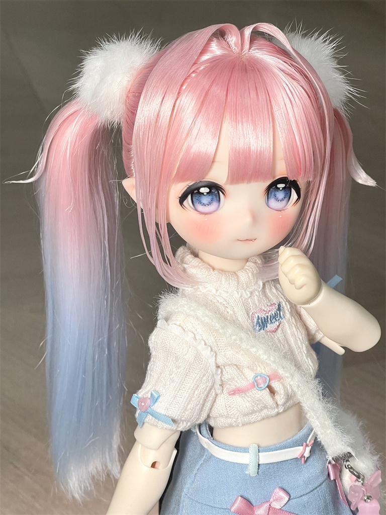 【カカ星球】【7-8, 8.5-9inch】ドールウィッグ グラデツイン インテーク