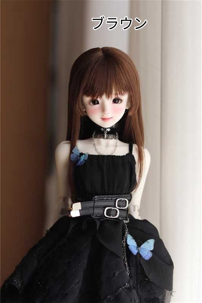 【カカ星球】【7-8, 8-8.5, 8.5-9inch】ドールウィッグ 姫カット ストレート(取寄せ)