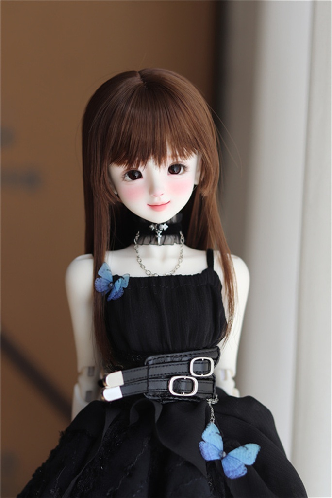 【カカ星球】【7-8, 8-8.5, 8.5-9inch】ドールウィッグ 姫カット ストレート(取寄せ)