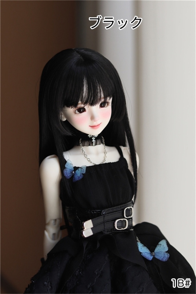 【カカ星球】【7-8, 8-8.5, 8.5-9inch】ドールウィッグ 姫カット ストレート(取寄せ)