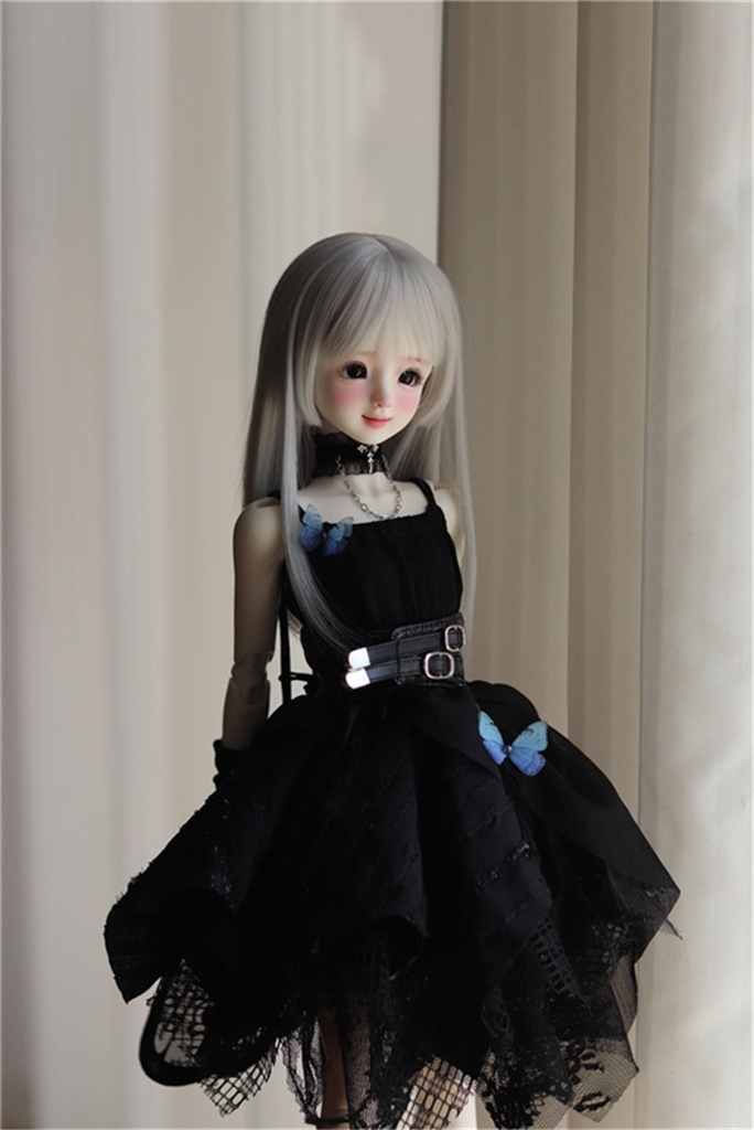 【カカ星球】【7-8, 8-8.5, 8.5-9inch】ドールウィッグ 姫カット ストレート(取寄せ)