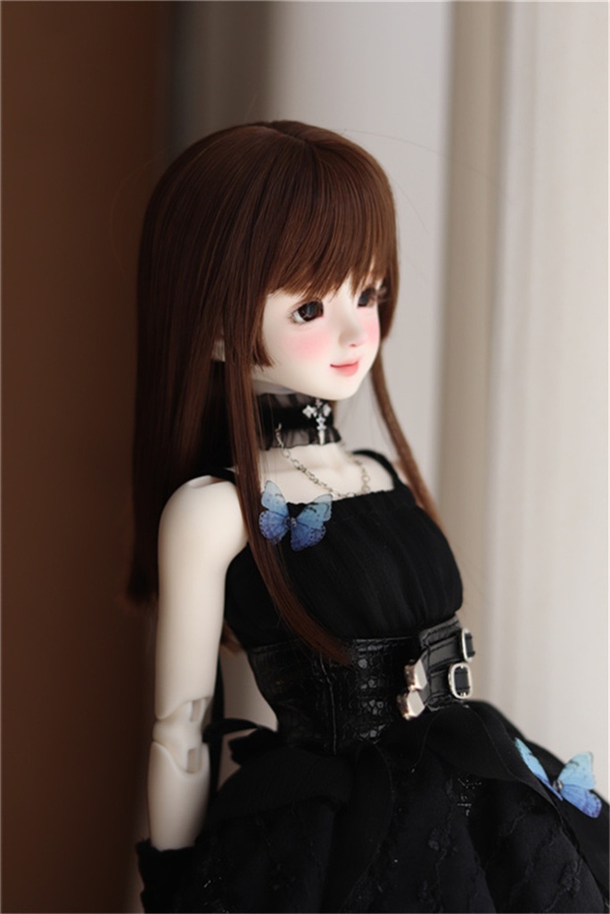 【カカ星球】【7-8, 8-8.5, 8.5-9inch】ドールウィッグ 姫カット ストレート(取寄せ)