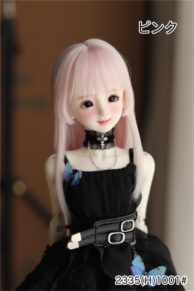 【カカ星球】【7-8, 8-8.5, 8.5-9inch】ドールウィッグ 姫カット ストレート（取寄せ）
