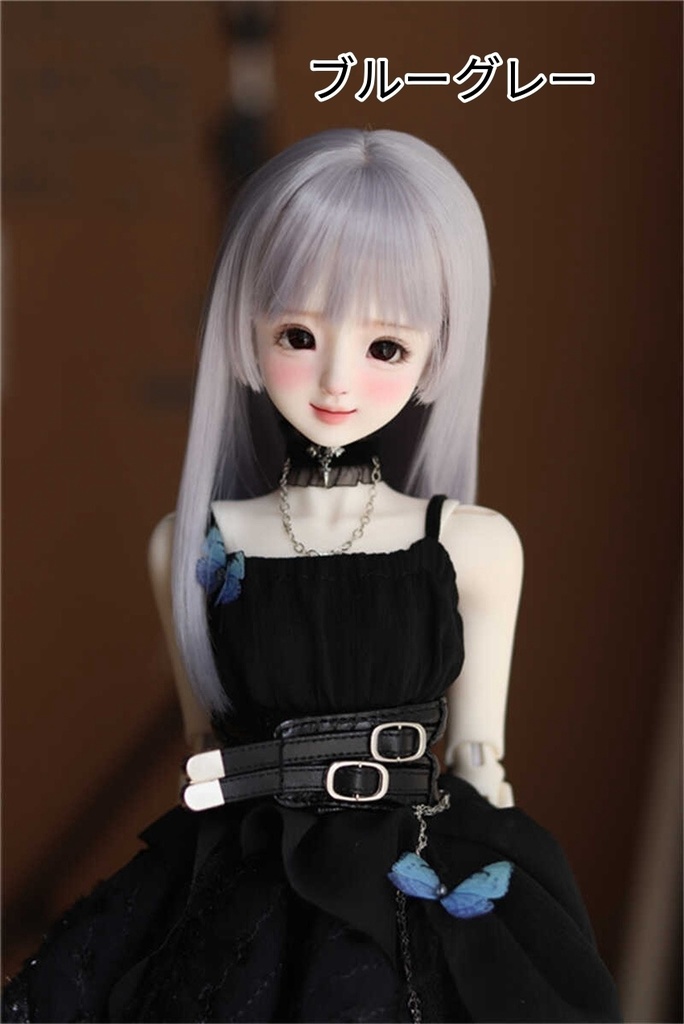 【カカ星球】【7-8, 8-8.5, 8.5-9inch】ドールウィッグ 姫カット ストレート(取寄せ)