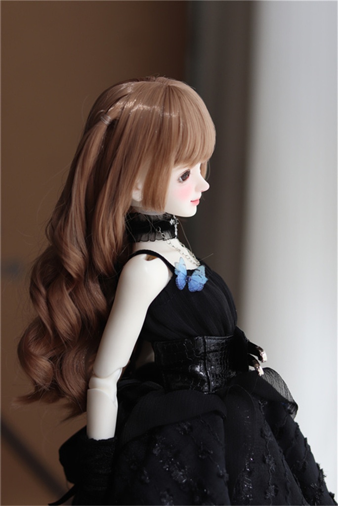 【カカ星球】【6-7, 7-8, 8.5-9inch】ドールウィッグ ウェーブハーフツイン