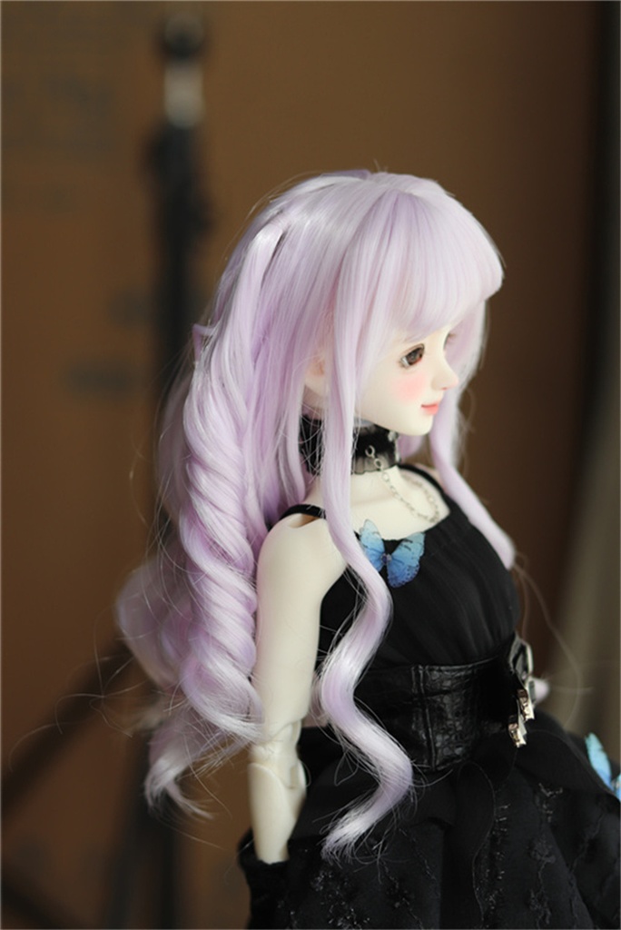 【カカ星球】【6-7, 7-8, 8.5-9inch】ドールウィッグ ウェーブハーフツイン