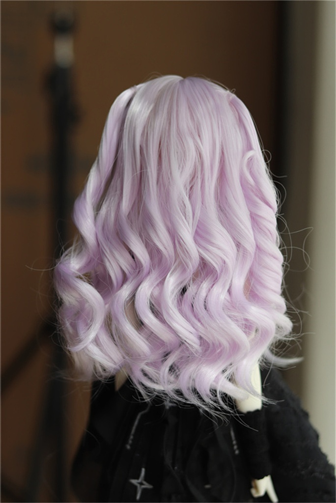 【カカ星球】【6-7, 7-8, 8.5-9inch】ドールウィッグ ウェーブハーフツイン