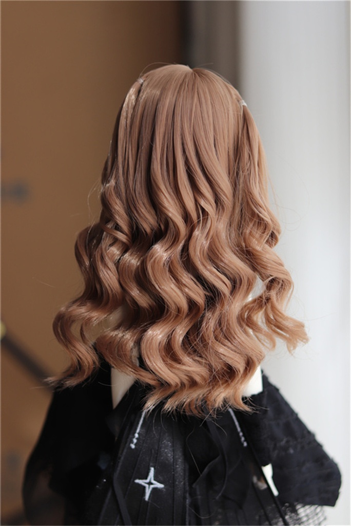 【カカ星球】【6-7, 7-8, 8.5-9inch】ドールウィッグ ウェーブハーフツイン