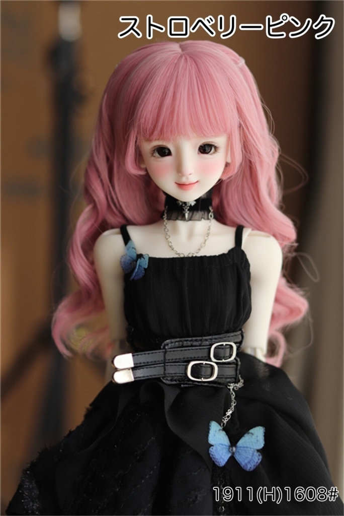 【カカ星球】【6-7, 7-8, 8.5-9inch】ドールウィッグ ウェーブハーフツイン