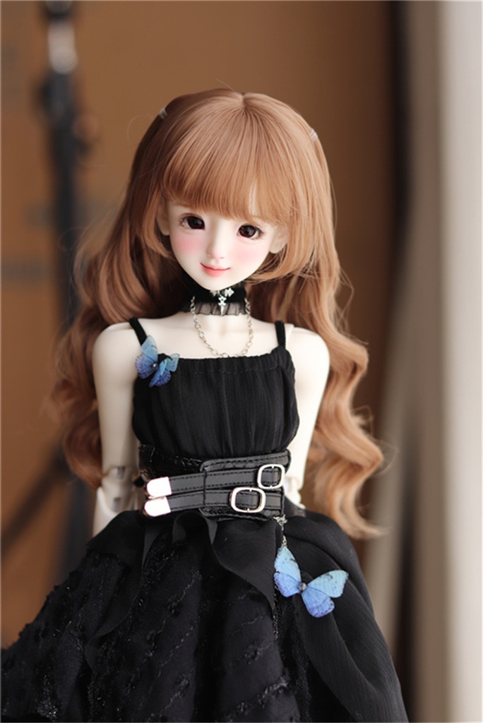 【カカ星球】【6-7, 7-8, 8.5-9inch】ドールウィッグ ウェーブハーフツイン