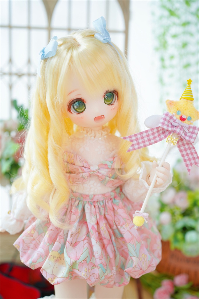 【カカ星球】【7−8, 8.5-9inch】ドールウィッグ カールハーフツイン