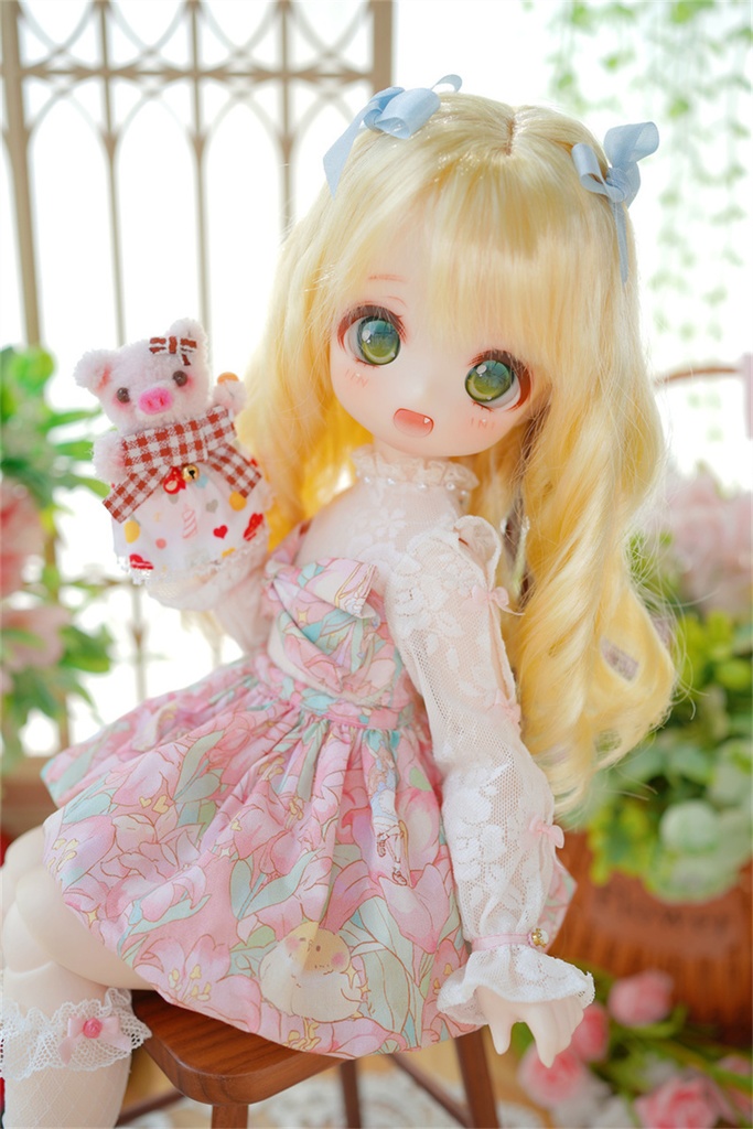 【カカ星球】【7−8, 8.5-9inch】ドールウィッグ カールハーフツイン