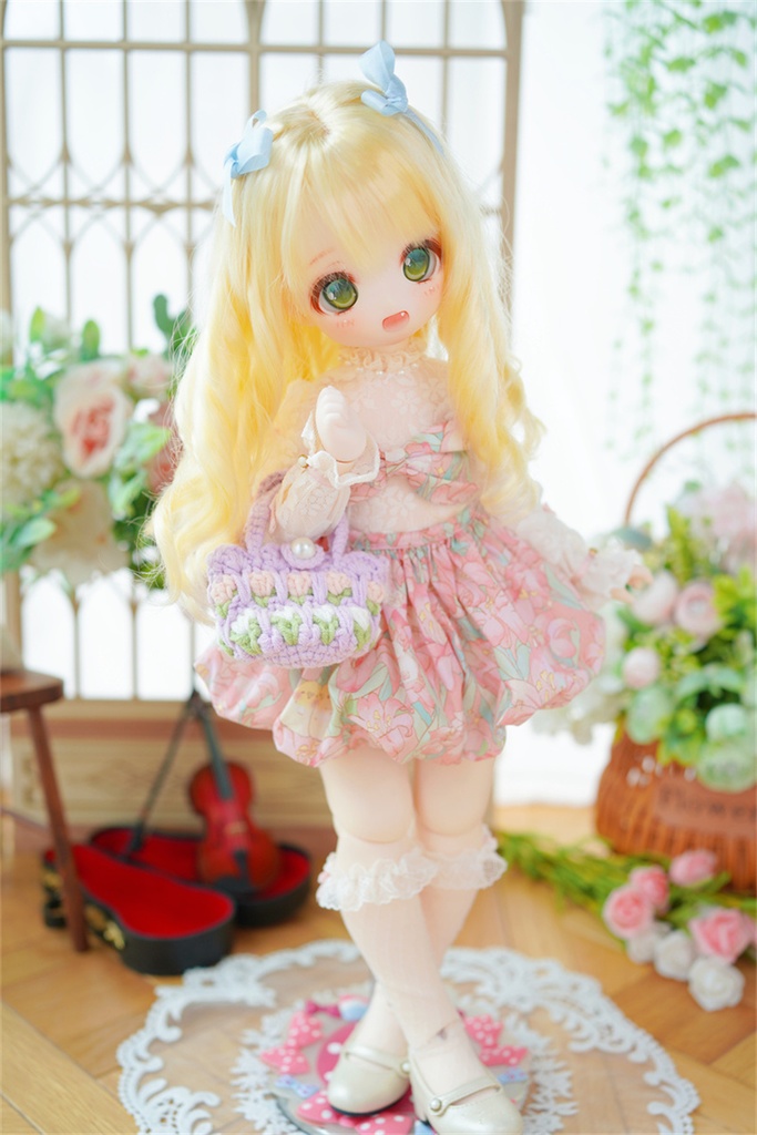 【カカ星球】【7−8, 8.5-9inch】ドールウィッグ カールハーフツイン