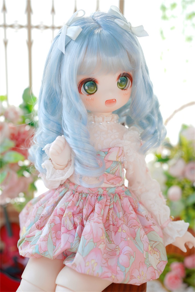 【カカ星球】【7−8, 8.5-9inch】ドールウィッグ カールハーフツイン
