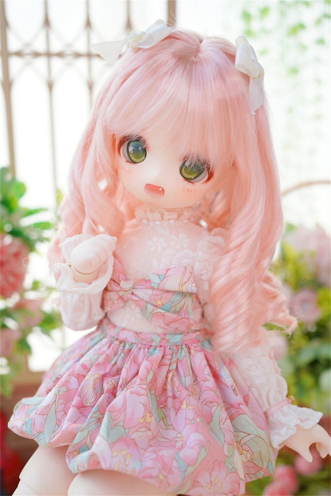【カカ星球】【7−8, 8.5-9inch】ドールウィッグ カールハーフツイン