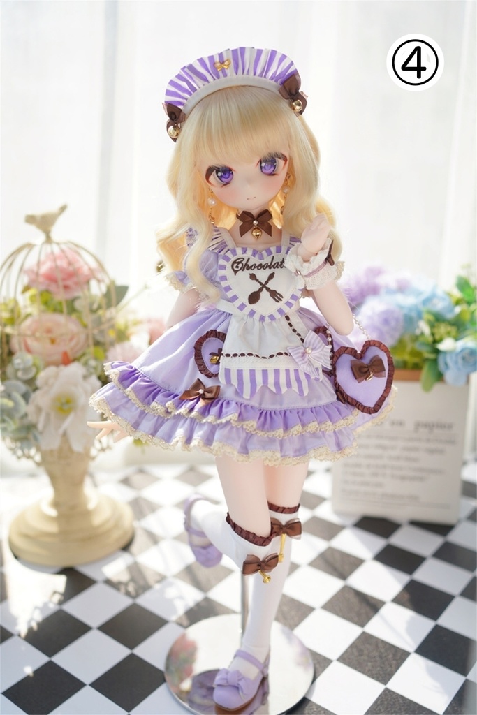 【カカ星球】【8.5-9inch】ドールウィッグ ふんわりパーマスタイル