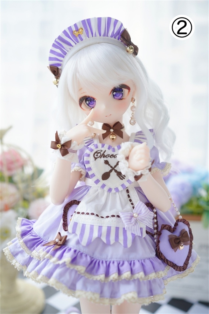 【カカ星球】【8.5-9inch】ドールウィッグ ふんわりパーマスタイル
