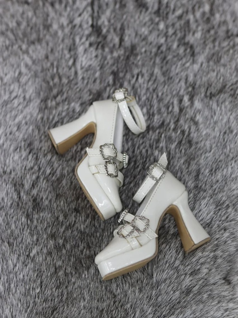 【カカ星球】【1/3】ドール靴 ハートバックルハイヒール