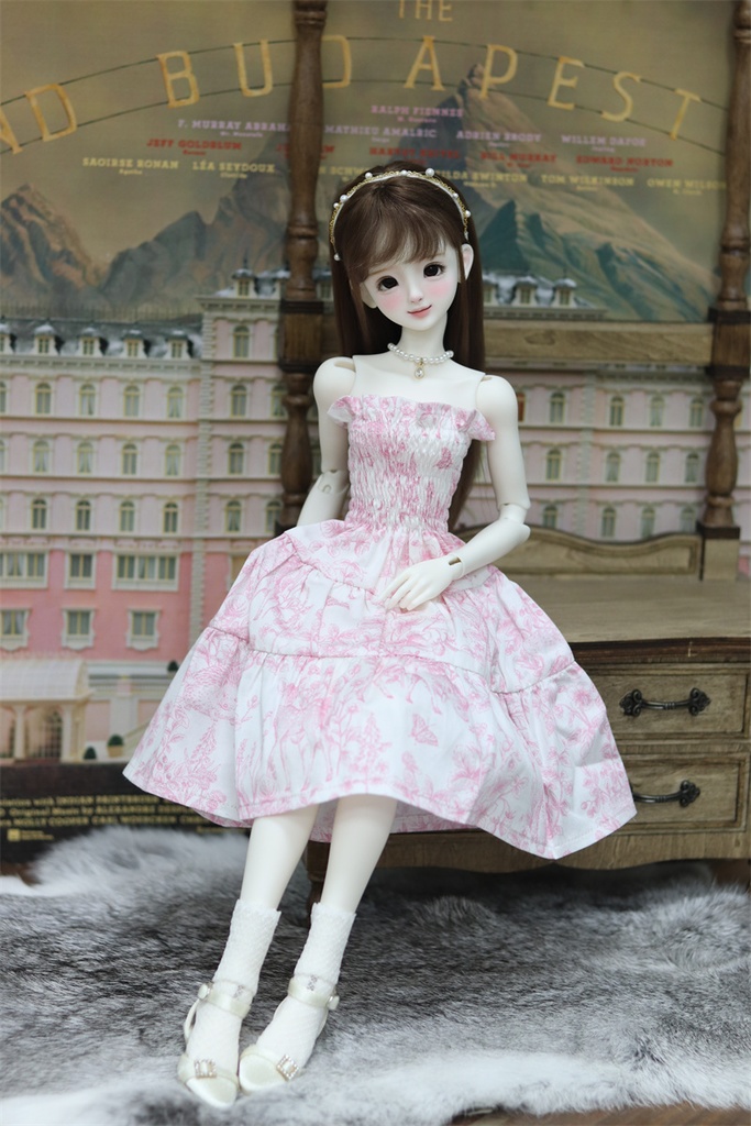 【カカ星球】【1/4,1/3】ドール服 シャーリングベアトップワンピース(取寄せ)