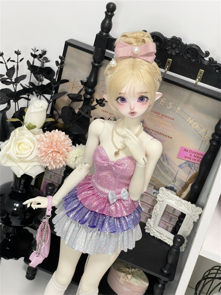 【カカ星球】【1/3,1/4】ドール服 キラキラアイドルワンピース 